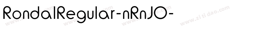 RondalRegular-nRnJO字体转换
