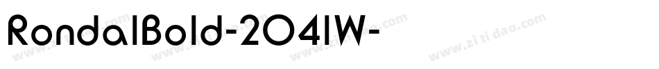 RondalBold-2O4lW字体转换
