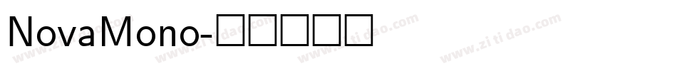 NovaMono字体转换