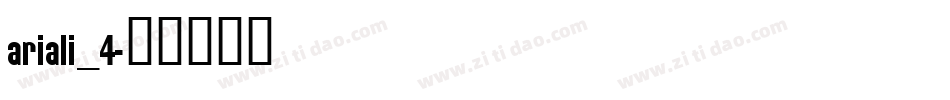 ariali_4字体转换