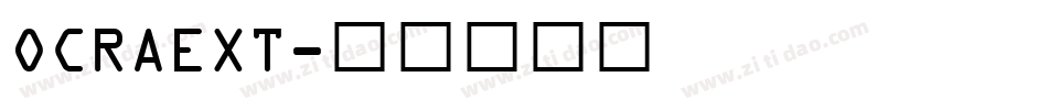 OCRAEXT字体转换