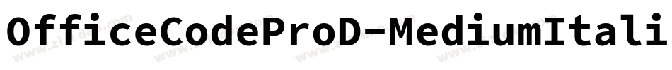 OfficeCodeProD-MediumItalic-14字体转换