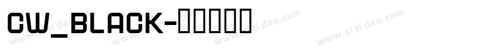 CW_BLACK字体转换