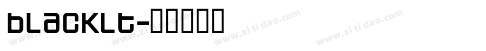 blacklt字体转换