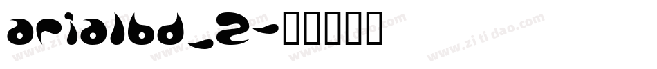 arialbd_2字体转换