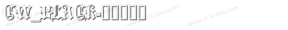 CW_BLACK字体转换