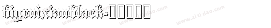bigruixianblack字体转换