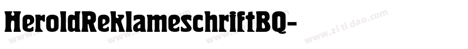 HeroldReklameschriftBQ字体转换