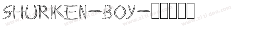 Shuriken-Boy字体转换