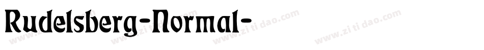 Rudelsberg-Normal字体转换