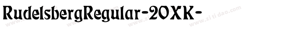 RudelsbergRegular-2OXK字体转换