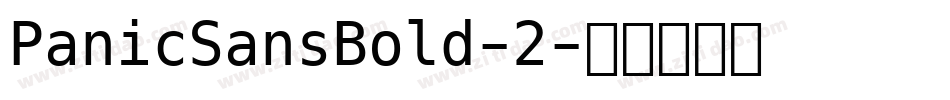 PanicSansBold-2字体转换