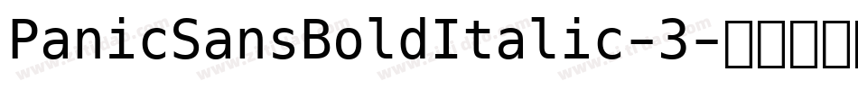 PanicSansBoldItalic-3字体转换