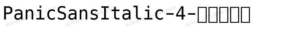 PanicSansItalic-4字体转换