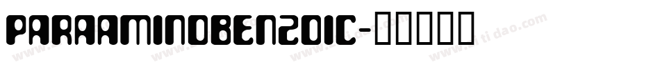 ParaAminobenzoic字体转换
