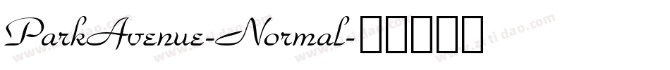 ParkAvenue-Normal字体转换