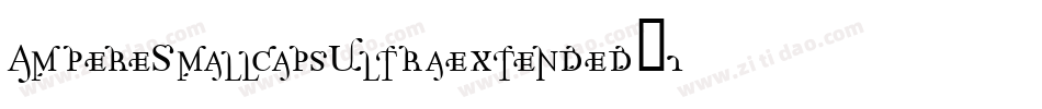 AmpereSmallcapsUltraextended-157j字体转换