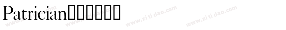 Patrician字体转换