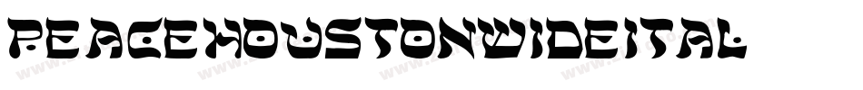 peacehoustonwideital字体转换