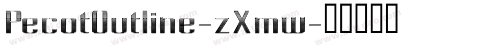 PecotOutline-zXmw字体转换