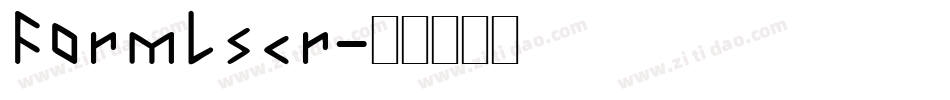 FORMLSCR字体转换