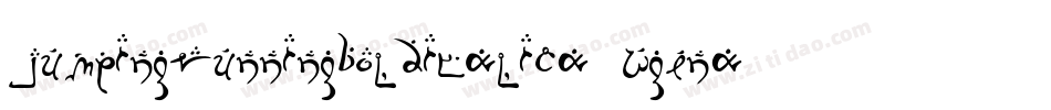 JumpingRunningBoldItalic-WGEn字体转换