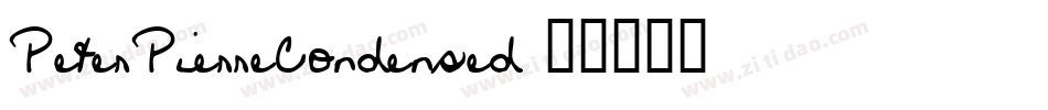 PeterPierreCondensed字体转换