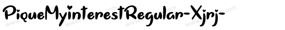 PiqueMyInterestRegular-Xjrj字体转换