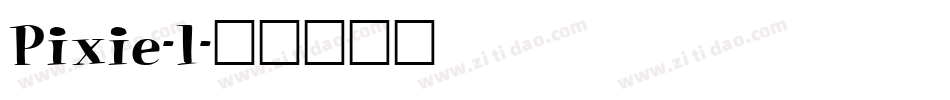 Pixie-1字体转换