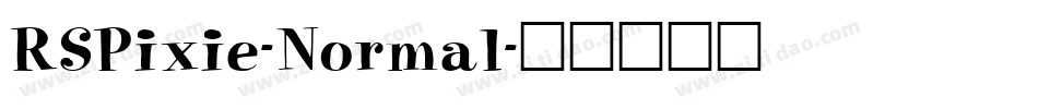 RSPixie-Normal字体转换