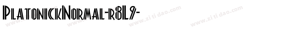 PlatonickNormal-r8L9字体转换