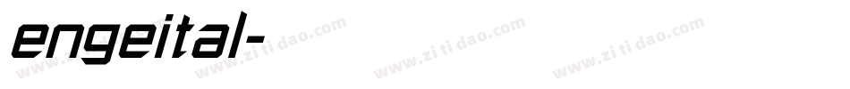 engeital字体转换