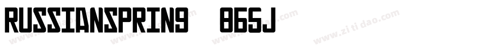RussianSpring-8B5J字体转换
