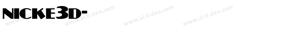 nicke3d字体转换