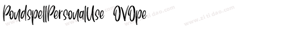 PondspellPersonalUse-OVOpe字体转换