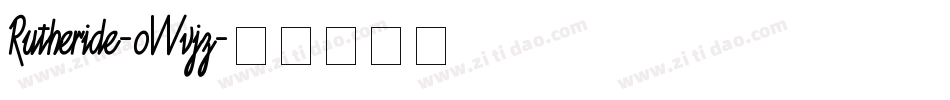 Rutheride-0Wvjz字体转换