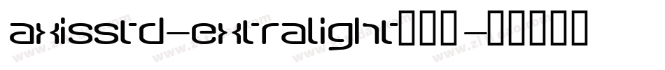 axisstd-extralight转换器字体转换