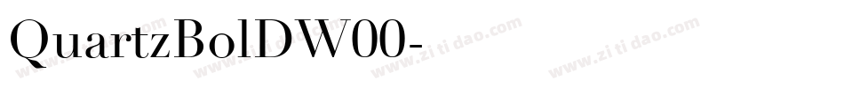 QuartzBolDW00字体转换