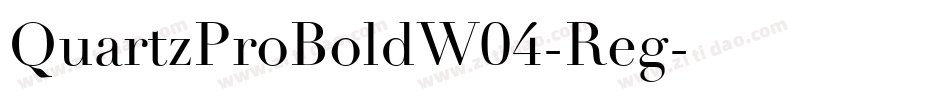 QuartzProBoldW04-Reg字体转换