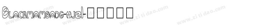 Blackmambadg-njz1字体转换