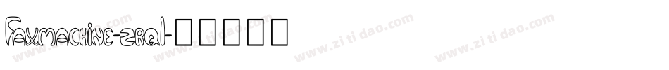 Faxmachine-zrq1字体转换