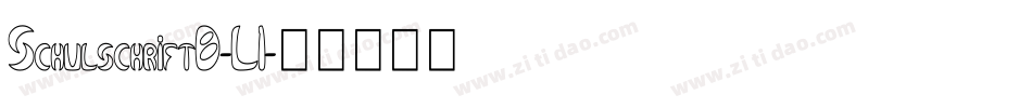 SchulschriftB-L1字体转换