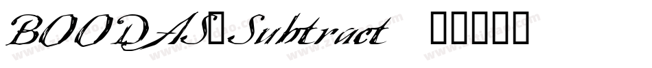 BOODAS_Subtract字体转换
