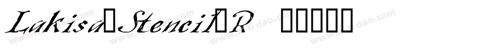 Lakisa_Stencil_R字体转换