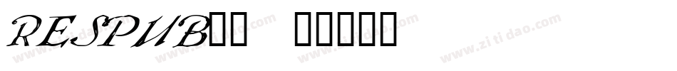 RESPUB__字体转换