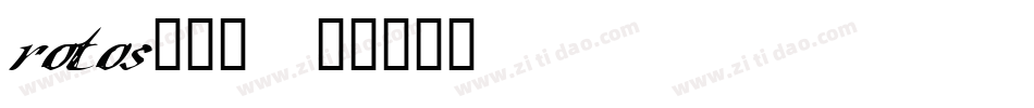 rotos___字体转换