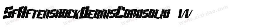 SfAftershockDebrisCondsolid-vv0M字体转换