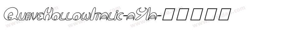 QurveHollowItalic-aY1a字体转换