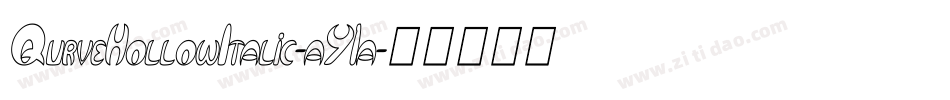 QurveHollowItalic-aY1a字体转换