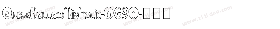 QurveHollowThinItalic-OG9O字体转换